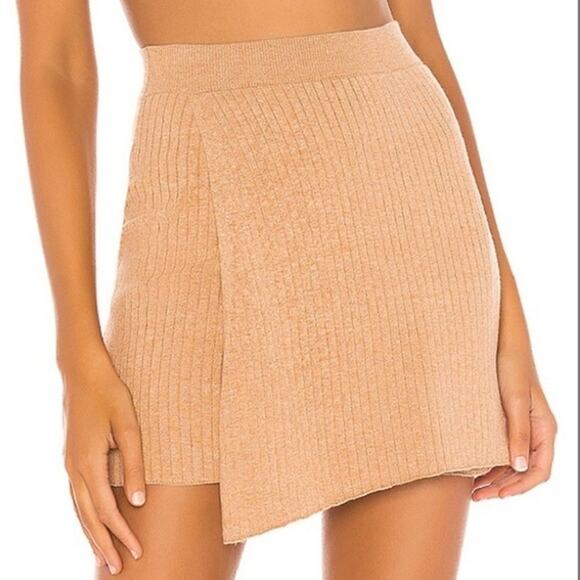 Free People Women's Camel Tan Mod Wrap Mini Skirt Size Small - Picture 1 of 9